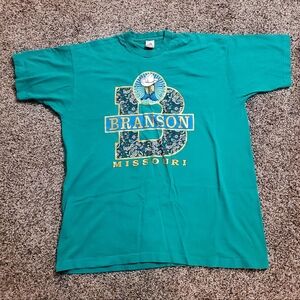 Vintage Fruit Of The Loom XXL Made In USA T Shirt Cowboy Boots Branson MO